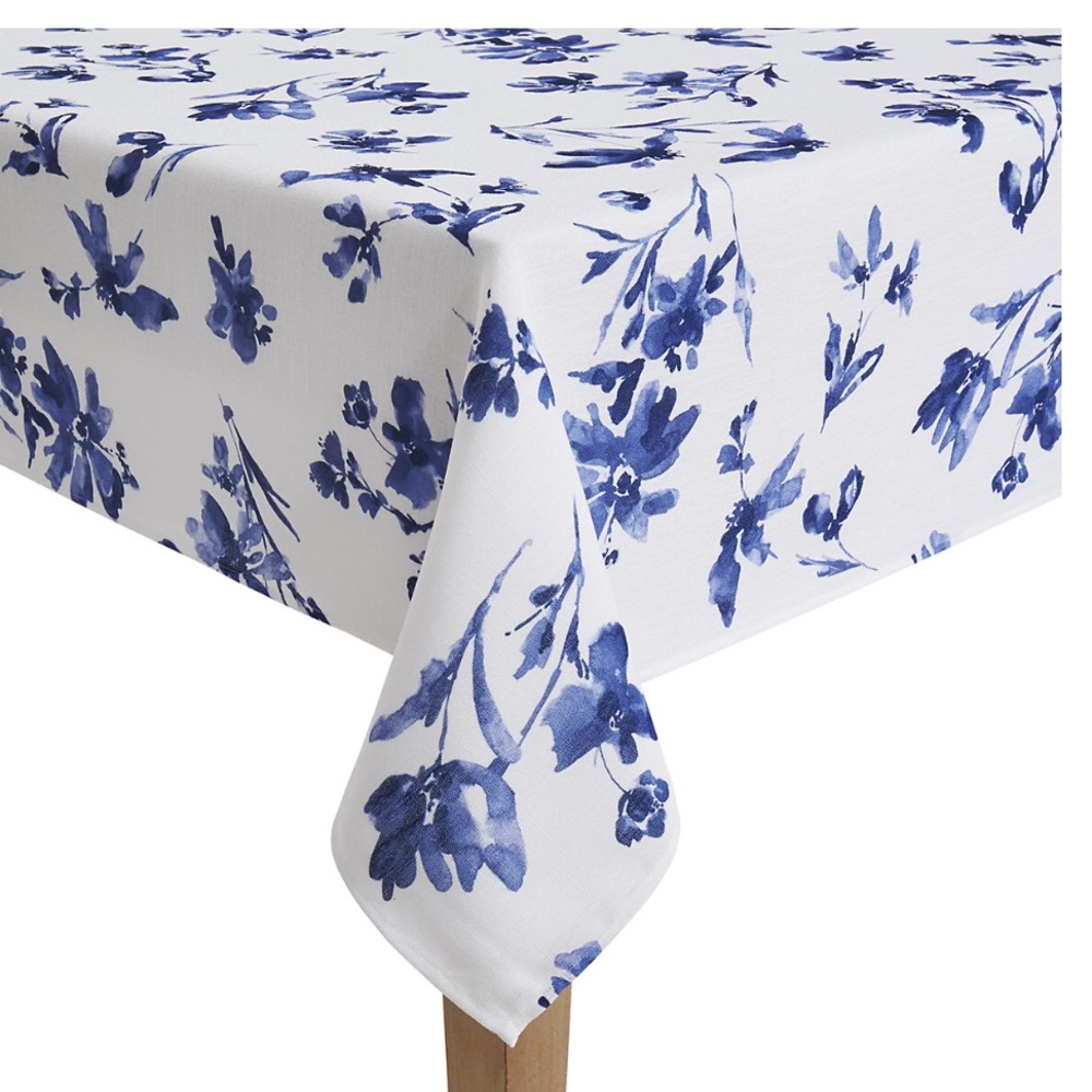 Food Network Indigo Print Tablecloth 60x102